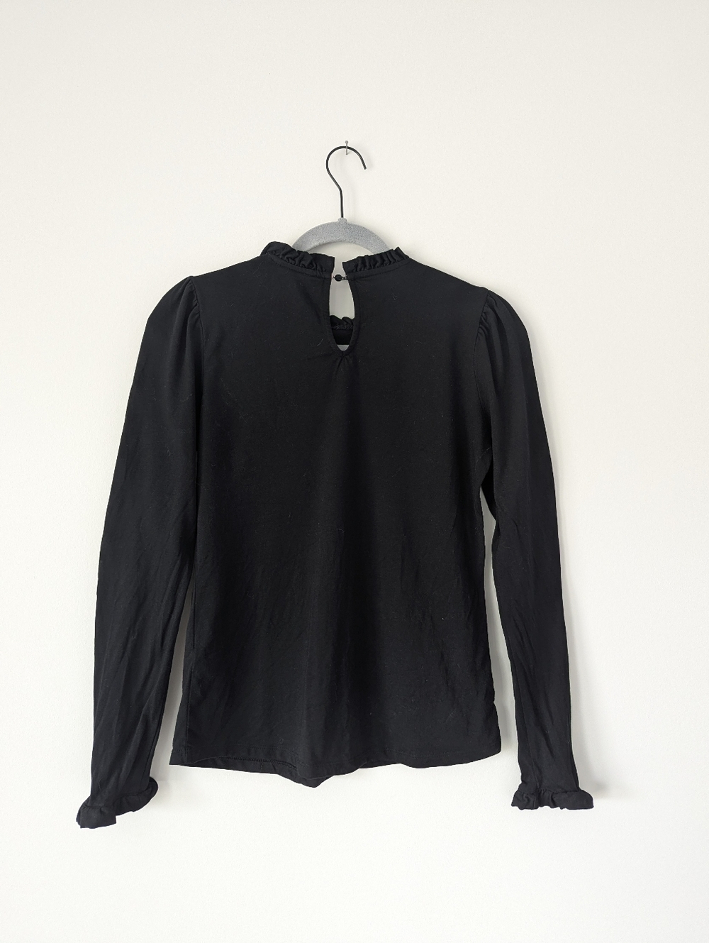 Boden Supersoft Frill Detail Top Long Sleeve Slim Fit Cotton Modal - Picture 6 of 13